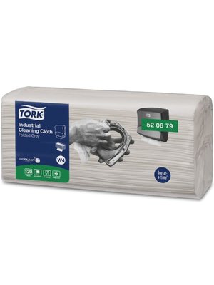 Нетканный материал для протирания Tork Industrial Premium в салфетках для удаления жира и масла, 120 лист, серый 520679 фото