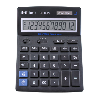 Калькулятор Brilliant BS-0222, 12 разрядов BS-0222 фото