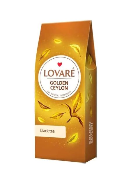 Чай чорний цейлонський Lovare Golden Ceylon, середньолистовий 80 г 01816 фото