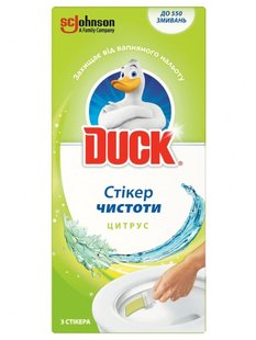 Стикер чистоты для унитаза Duck (Туалетный утенок) Цитрус 3 шт 30070 фото