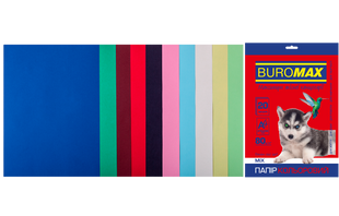Набір кольорового паперу DARK+PASTEL, 10 кол., 20 арк., А4, 80 г/м² BM.27211120-99 фото
