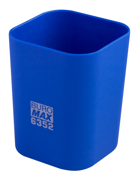 Стакан пласт. RUBBER TOUCH для канцелярських приладів, синій BM.6352-02 фото