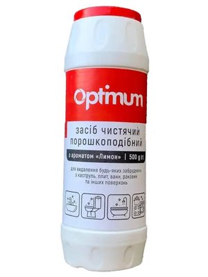 Чистящее средство OPTIMUM Лимон, порошкообразное 500 г (20 шт/ящ) 25474702 фото