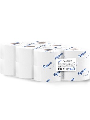 Туалетний папір Papero Jumbo 2 шари, діам.19 см, 90 м, 12 рул/упаковка TJ033 фото