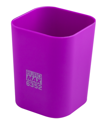 Стакан пласт. RUBBER TOUCH для канцелярських приладів, фіолетовий BM.6352-07 фото