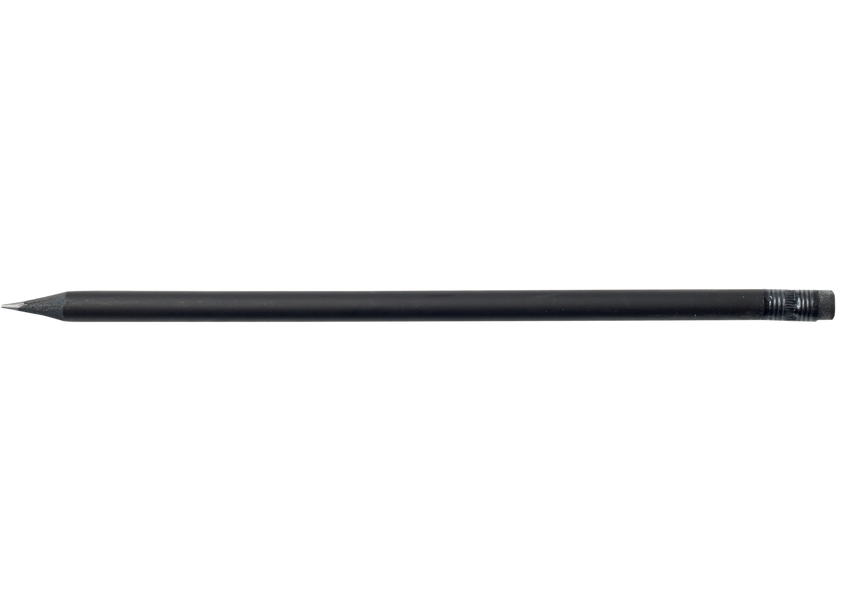 Олівець графітовий LOGO2U, HB, чорний, з гумкою, BM.8519 фото