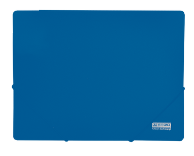 Папка пласт. А4 на гумках, JOBMAX, синій BM.3911-02 фото