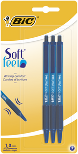 Ручка "Soft Feel Clic Grip", синя, 3шт в блістері bc837396 фото