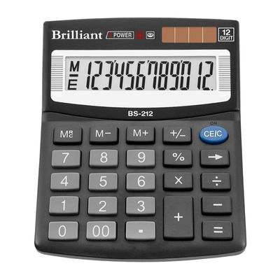 Калькулятор Brilliant BS-212, 12 разрядов BS-212 фото