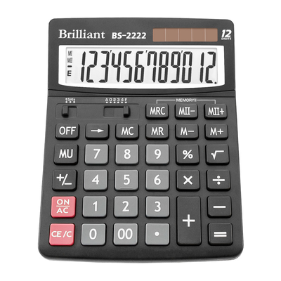 Калькулятор Brilliant BS-2222, 12 разрядов BS-2222 фото