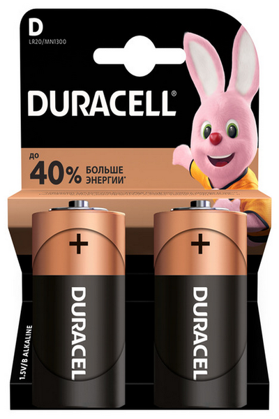 Элемент питания (батарейка) DURACELL D/ LR20 /MN1300 KPN, 2 шт/упаковка s.5005987 фото