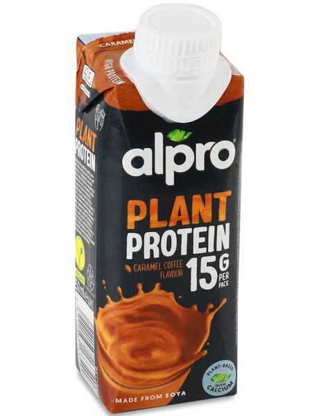 Напій соєвий Alpro Plant Protein Caramel Coffee 250 мл 33490 фото