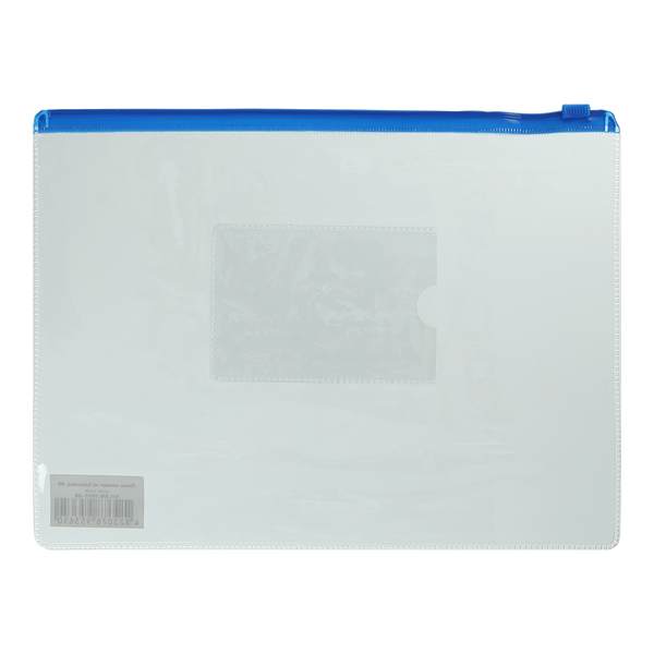 Папка-конверт А5, пласт. блискавка, синій BM.3947-02 фото