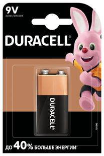Елемент живлення (батарейка) DURACELL 9V / MN1604 KPN1*10 1 шт/упаковка s.5006014 фото
