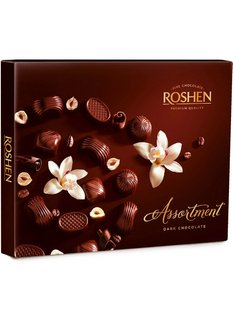 Цукерки Roshen Assortment Classic у чорному шоколаді 154 г 11940 фото