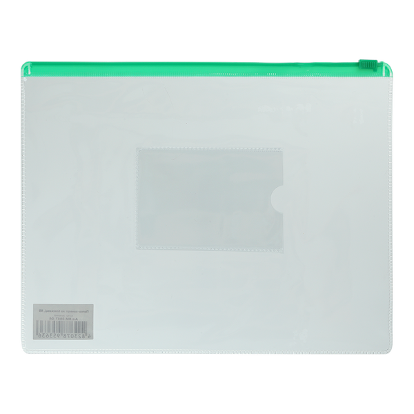 Папка-конверт А5, пласт. блискавка, зелений BM.3947-04 фото