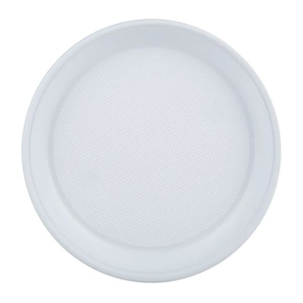 Тарілка пластикова біла, одноразова, 16.5 см, 100 шт/упаковка 51026 фото