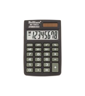 Калькулятор Brilliant BS-100CX кишеньковий, 8 розрядів BS-100CX фото