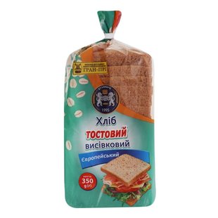 Хліб Кулиничі Європейський тостовий, висівковий 350 г 01507 фото