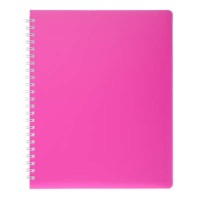 Книжка записн. на пруж. "BRIGHT" В5, 60арк.,кл., пластик.обкл., рожевий BM.24554155-10 фото