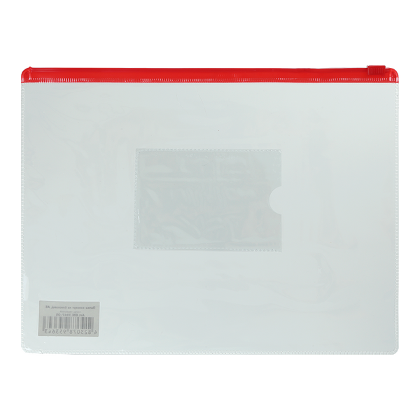 Папка-конверт А5, пласт. блискавка, червоний BM.3947-05 фото