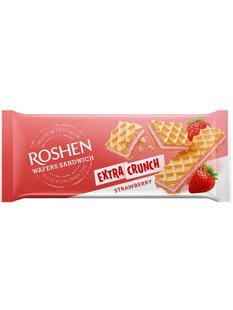 Вафлі Roshen Wafers Sandwich Crunch Полуниця 142 г 42098 фото