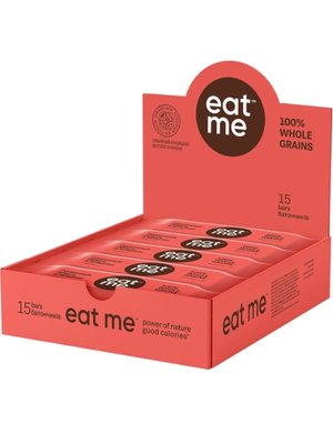 Батончики EatMe з полуницею, ревінем та апельсином у вафельному папері, упаковка 15 шт/40 г 232051 фото