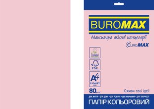 Папір кольоровий PASTEL, EUROMAX, рожевий, 20 арк., А4, 80 г/м² BM.2721220E-10 фото
