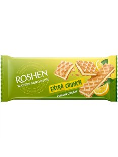 Вафлі Roshen Wafers Sandwich Crunch Лимон 142 г 42074 фото