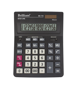 Калькулятор Brilliant BS-116 настільний, 16 розрядів BS-116 фото