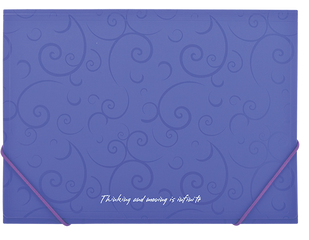 Папка пласт. А4 на гумках, BAROCCO, фіолетова BM.3914-07 фото