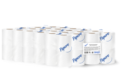 Туалетная бумага Papero на гильзе, 2 слоя, 20 м, 48 рул/упаковка ТР021 фото