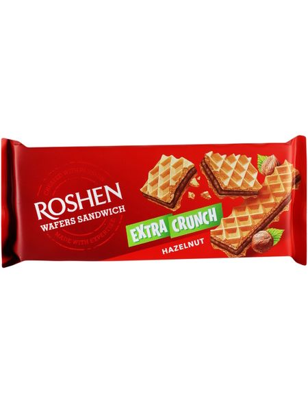 Вафлі Roshen Wafers Sandwich Crunch Горіх 142 г 36943 фото