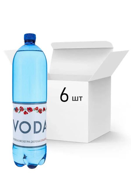 Вода VodaUA сильногазована 1.5 л, 6 шт/упаковка 2324 фото