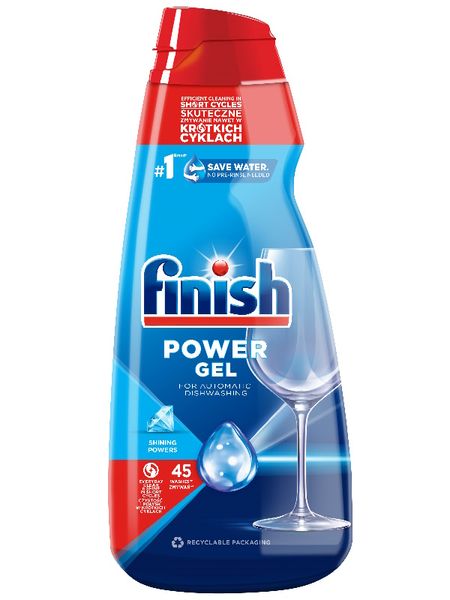 Засіб для миття посуду в посудомийних машинах Finish Power All in One Gel 900 мл 00012 фото