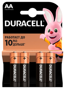 Елемент живлення (батарейка) DURACELL LR6 (AA), 4 шт/упаковка s.52536 фото