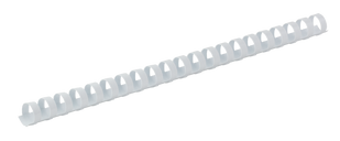 Пластикові пружини для палітурки, d 6мм, А4, 20 арк., круглі, білі, по 100 шт. в упаковці BM.0500-12 фото