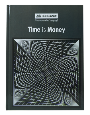 Книга обліку "TIME IS MONEY" 96 арк/кліт.оф.(тв. лам. обл), А4, сірий BM.2400-109 фото