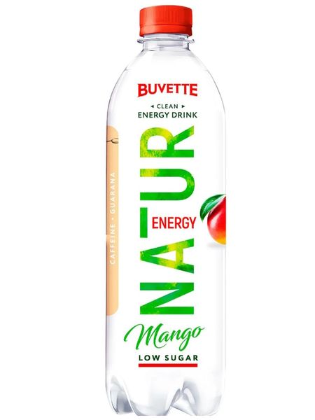 Напиток энергетический Buvette Natur Energy со вкусом манго 0.5 л, 9 шт/упаковка 03192 фото