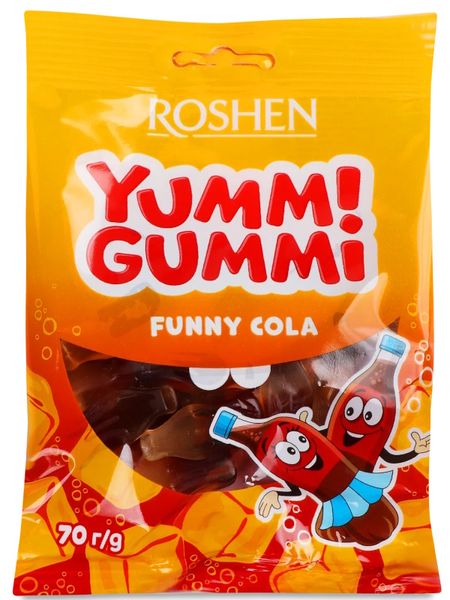 Желейные конфеты Roshen Yummy Gummy Funny Cola 70 г 36394 фото