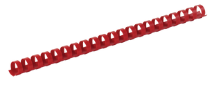 Пластикові пружини для палітурки, d 8мм, А4, 40 арк., круглі, червоні, по 100 шт. в упаковці BM.0501-05 фото