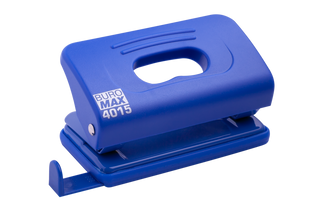 Діркопробивач пластиковий, до 10 аркушів, 120х58х59 мм, синій BM.4015-02 фото