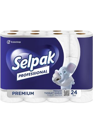 Туалетная бумага Selpak Professional Premium целюлозная, 3 слоя, 24 рул/упаковка (3 уп/ящ) 18201 фото