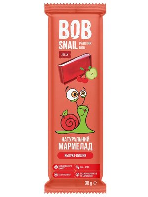 Мармелад Bob Snail Яблоко-Вишня 38 г 40072 фото