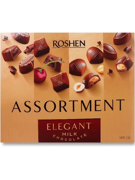 Конфеты Roshen Assortment Elegant в молочном шоколаде 145 г 11933 фото