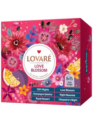 Чай асорті смаків Lovare Love Blossom 90 пакетиків 04589 фото