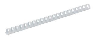 Пластикові пружини для палітурки, d 10мм, А4, 55 арк., круглі, білі, по 100 шт. в упаковці BM.0502-12 фото