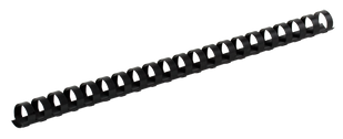 Пластикові пружини для палітурки, d 12мм, А4, 80 арк., круглі, чорні, по 100 шт. в упаковці BM.0503-01 фото