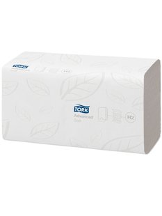 Паперові рушники Tork Xpress Advanced Soft вузькопанельні, складання Multifold, білі, 2 шари, 21х34 см, 136 аркушів 120399 фото