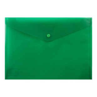Папка-конверт А4 на кнопці, напівпрозора, зелена BM.3925-04 фото